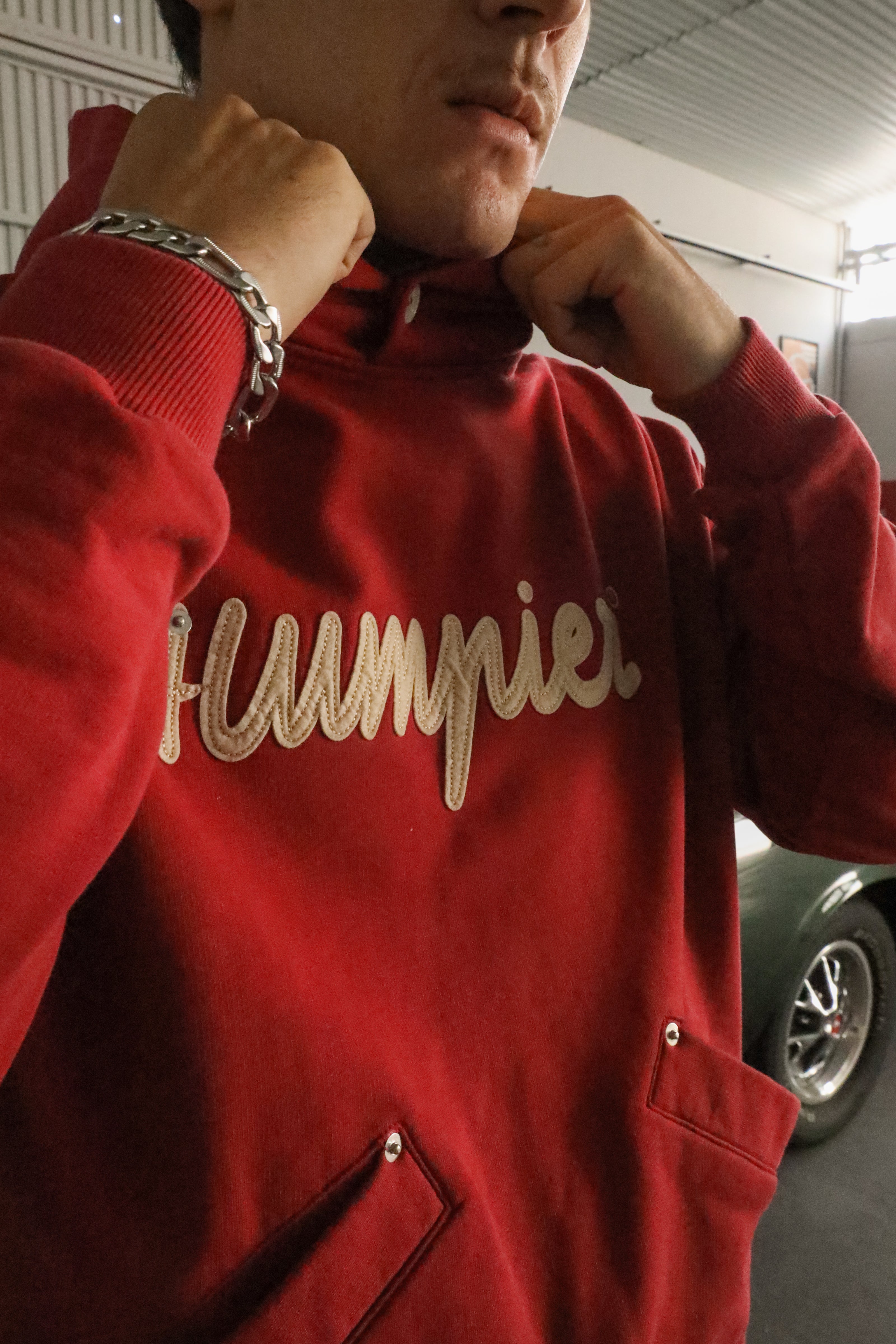 Hoodie Red Rivets