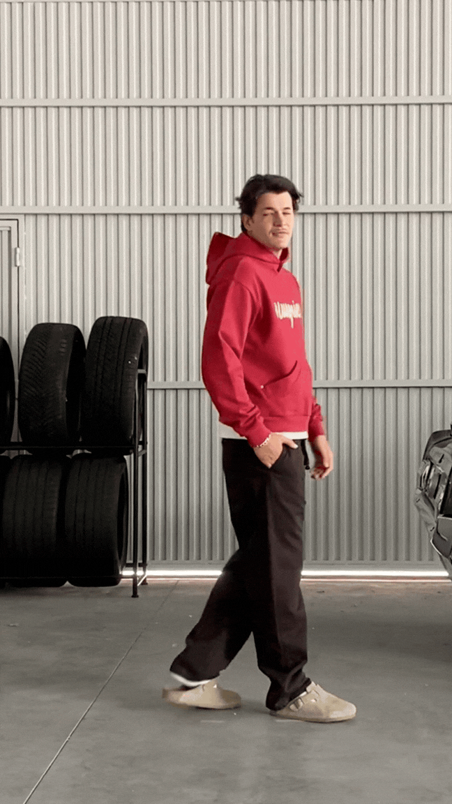Hoodie Red Rivets