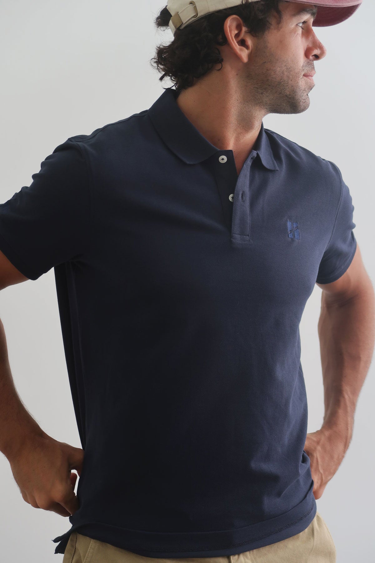 Navy Blue Short Sleeve Polo