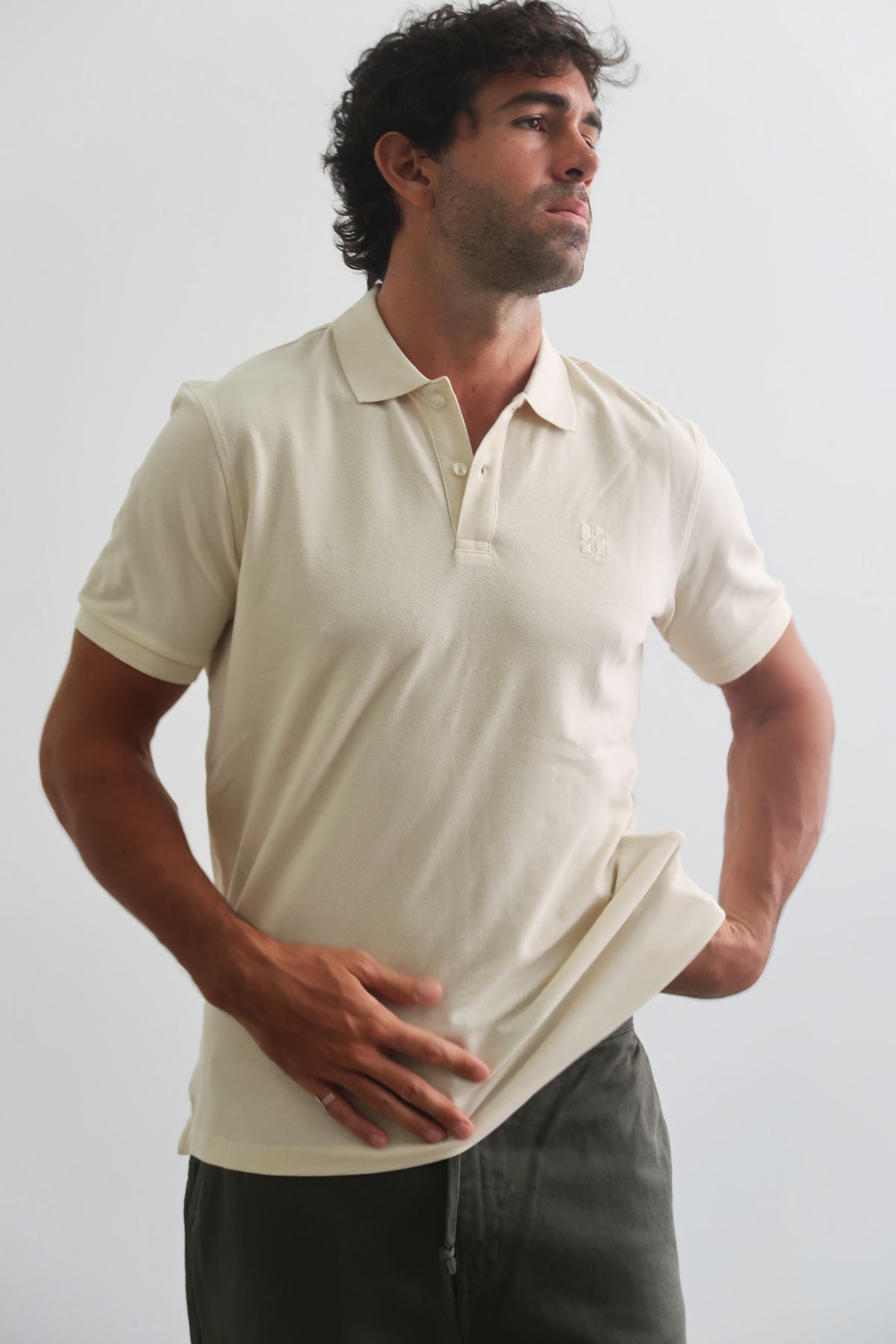Natural Raw Short Sleeve Polo