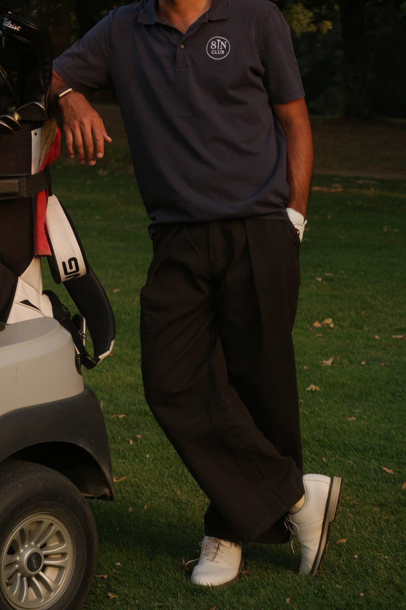 Navy Blue Short Sleeve Golf Polo (8TeenClub x Humpier)