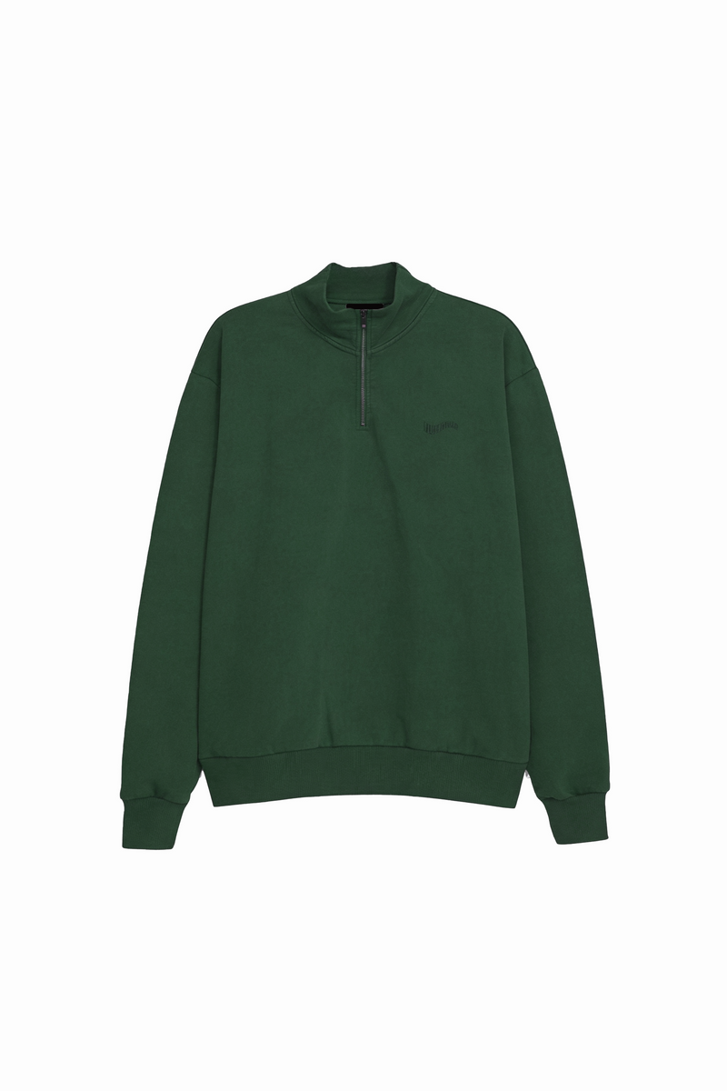Customs Washed Green Zip Jersey