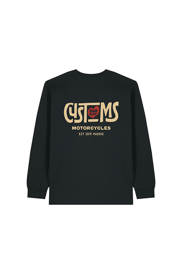 Long Sleeve T-Shirt Customs Motorcycles Night